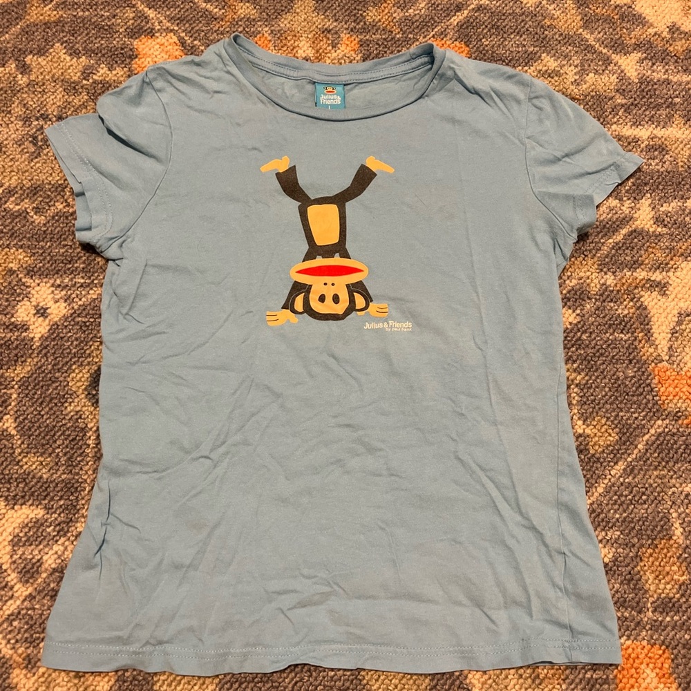 Paul Frank Blue Kids Shirt with Monkey Graphic